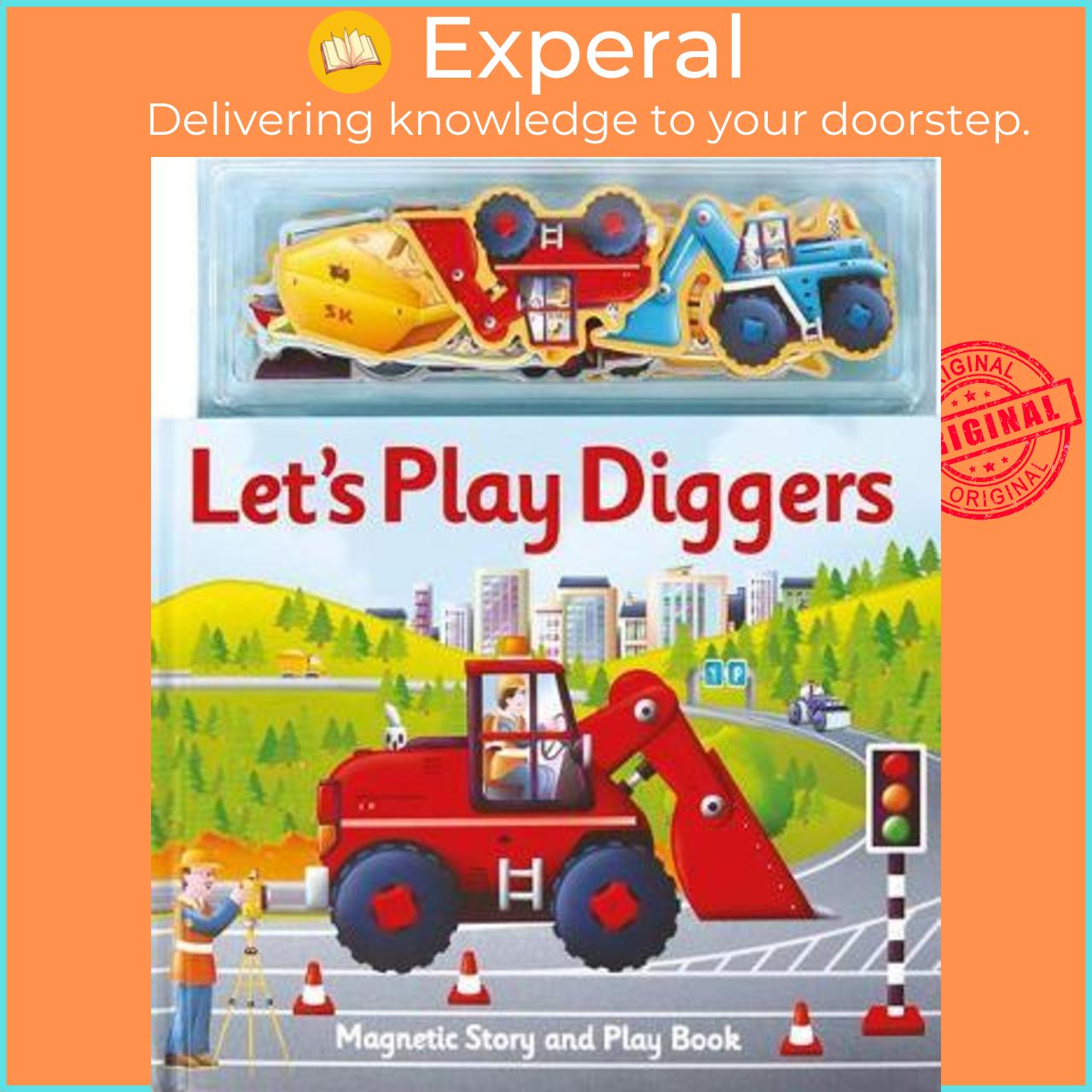 Sách - Magnetic Let's Play Diggers by Alfie Clover (UK edition, paperback)