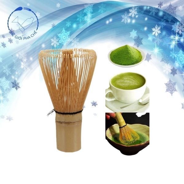 Dụng Cụ Chổi Bằng Tre Để Khuấy Bột MatCha Tiện Lợi