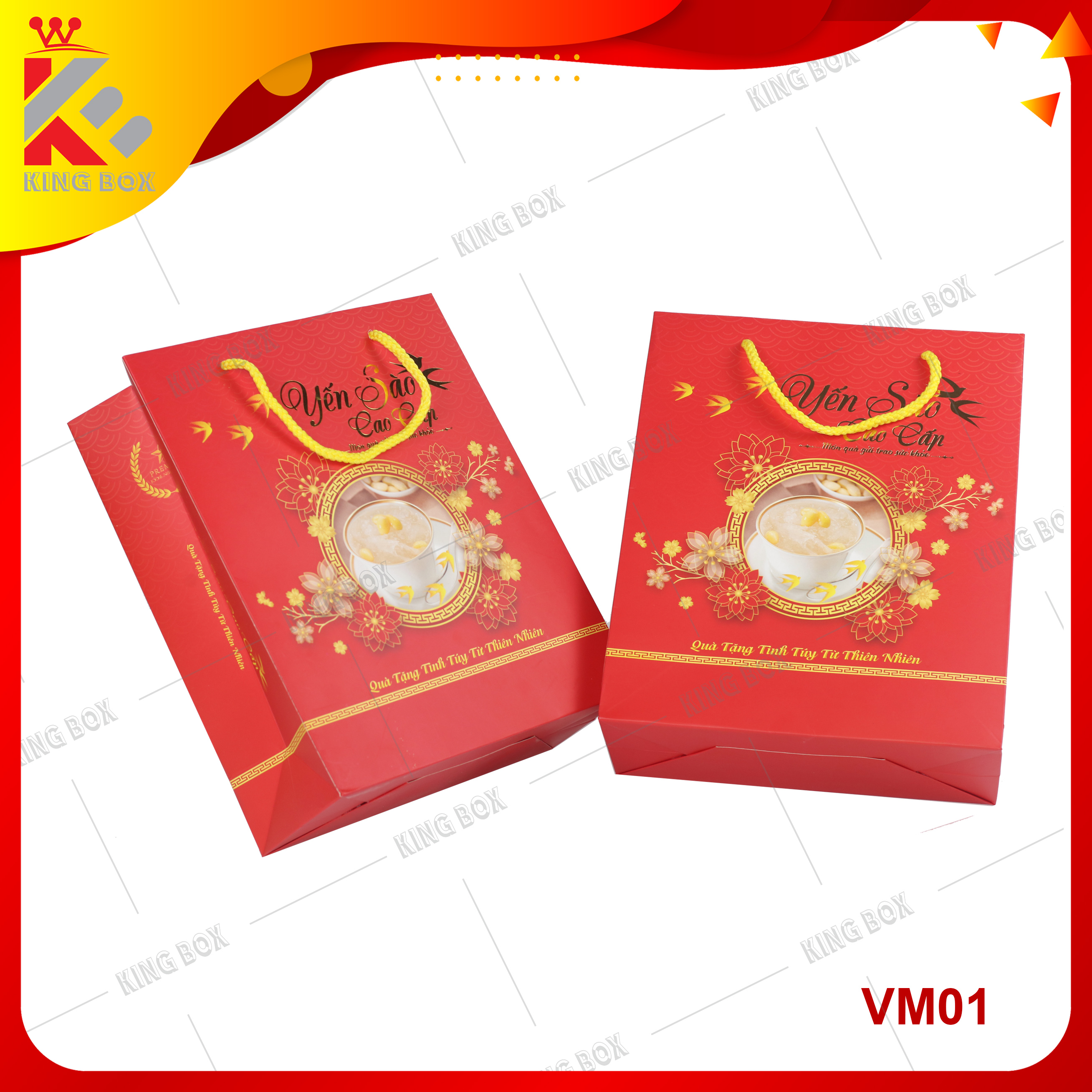 [GIÁ TỐT] 20 Túi giấy đựng yến sào cao cấp size trung KING BOX