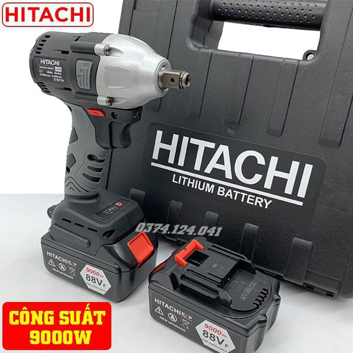 Máy Siết Bulong HITACHI 88V - TẶNG 5 Đầu Khẩu - Không Chổi Than Đầu rỗng Bắt vít Khoan - Pin 10 Cell - Made in Malaysia