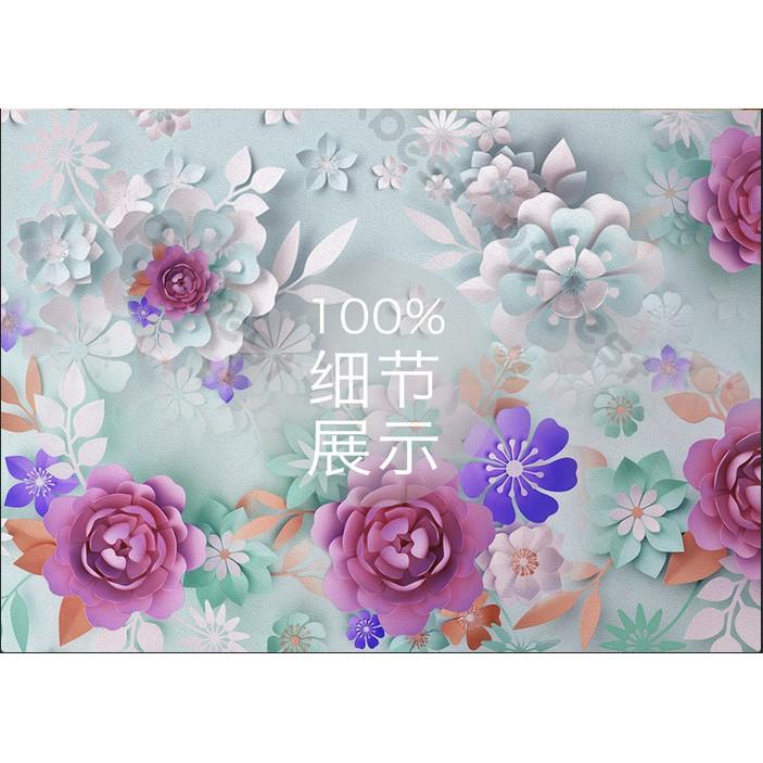 Hoa mẫu đơn sang trọng, Tranh 3d dán tường hiện đại trang trí phòng khách phòng ngủ MS983417