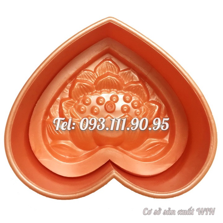 Khuôn ép xôi hình tim hoa sen – Loại 17 cm - Mã số 1028