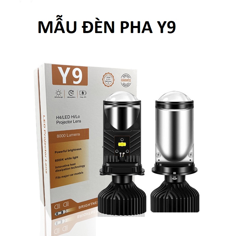 Đèn pha Led bi cầu Ô tô, Xe máy Y9S 65W mẫu mới cải tiến có pha LAZE siêu sáng hàng víp xem video, phụ kiện đồ chơi xe hơi