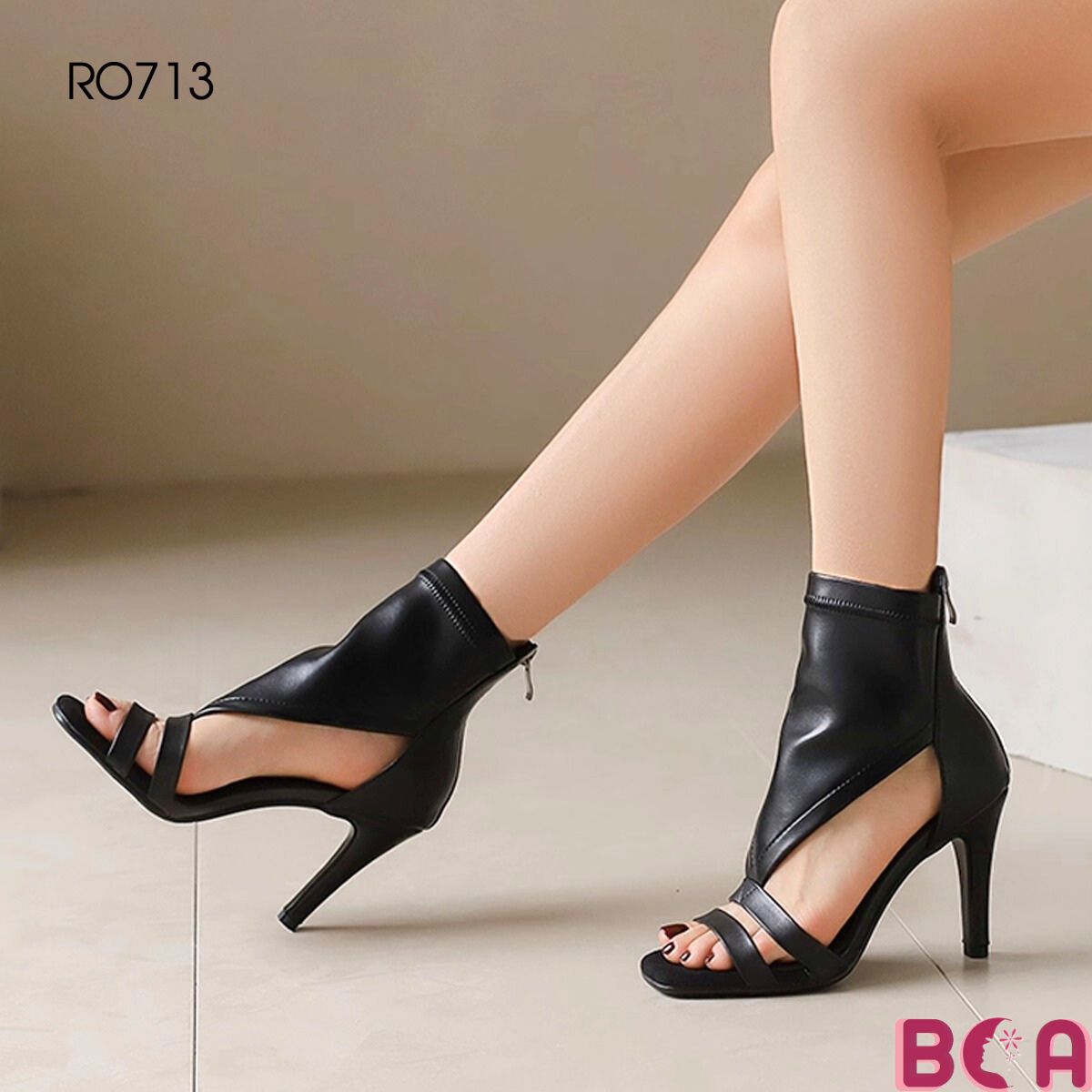 [CÁ TÍNH + SANG TRỌNG] Giày Bốt Kết Hợp Cao Gót RO713 ROSATA Tôn Dáng Nổi Bậc Ở Tất Cả Bữa Tiệc Nào