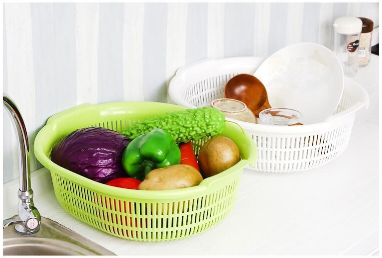 Rổ nhựa dáng oval thương hiệu Sanada Seiko 5.3L - Hàng nội địa Nhật Bản | Made in Japan