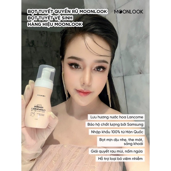 Dung Dịch Vệ Sinh MoonLook Daily Feminine Clean Bubble Dung Dịch Vệ Sinh Phụ Nữ Dạng Bọt Tuyết 150ml