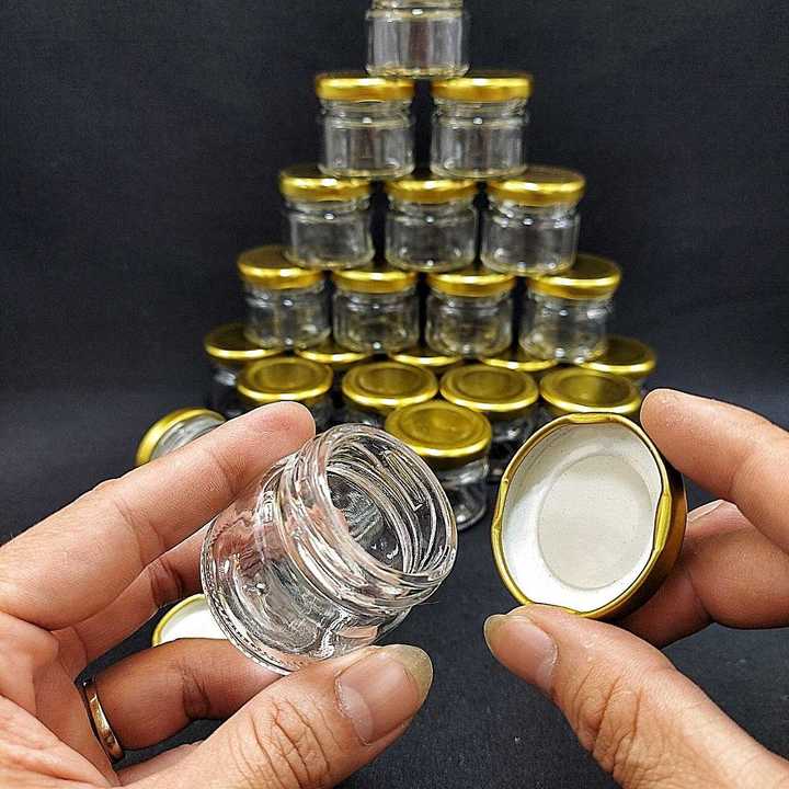 Hũ Thủy Tinh Nhỏ 30ML mẫu Trụ Tròn nắp thiếc vàng – Lọ đựng mật ong, sữa ong chúa, thực phẩm, mỹ phẩm