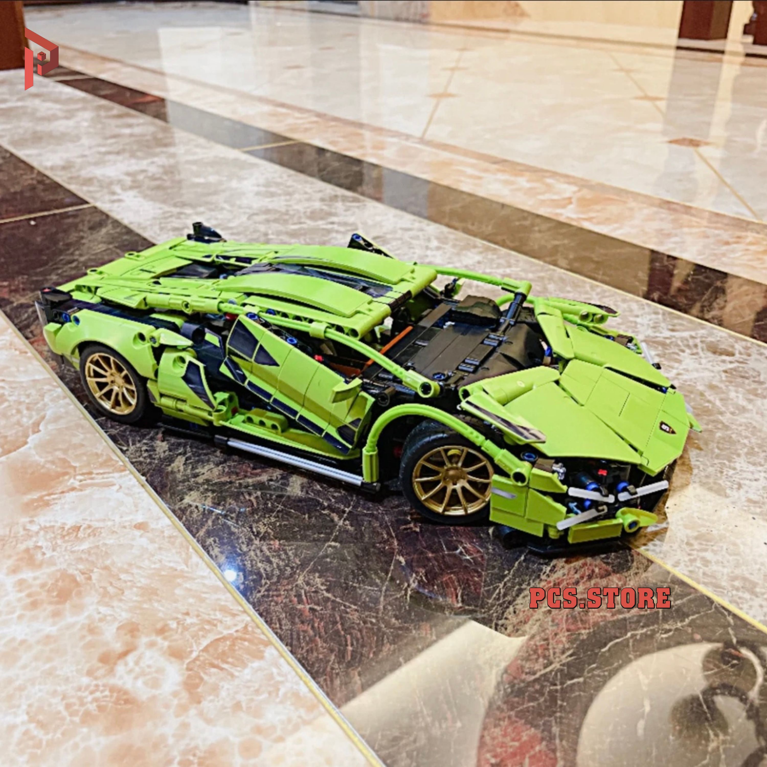 Đồ Chơi Lắp Ráp Mô Hình Siêu Xe Lamborghini SIAN FKP 37 Xanh Lá - PCS STORE