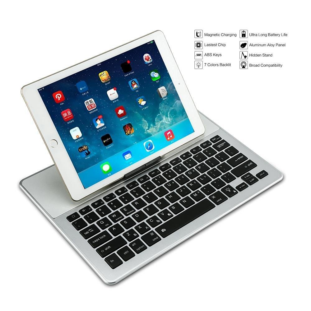 Backlit Universal Aluminum Bluetooth Wireless Keyboard for iOS Android PC