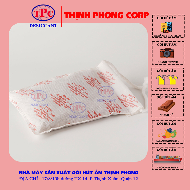 Hàng CHính Hảng - Hút Ẩm Túi Clay 200-500gram vải đỏ dây treo