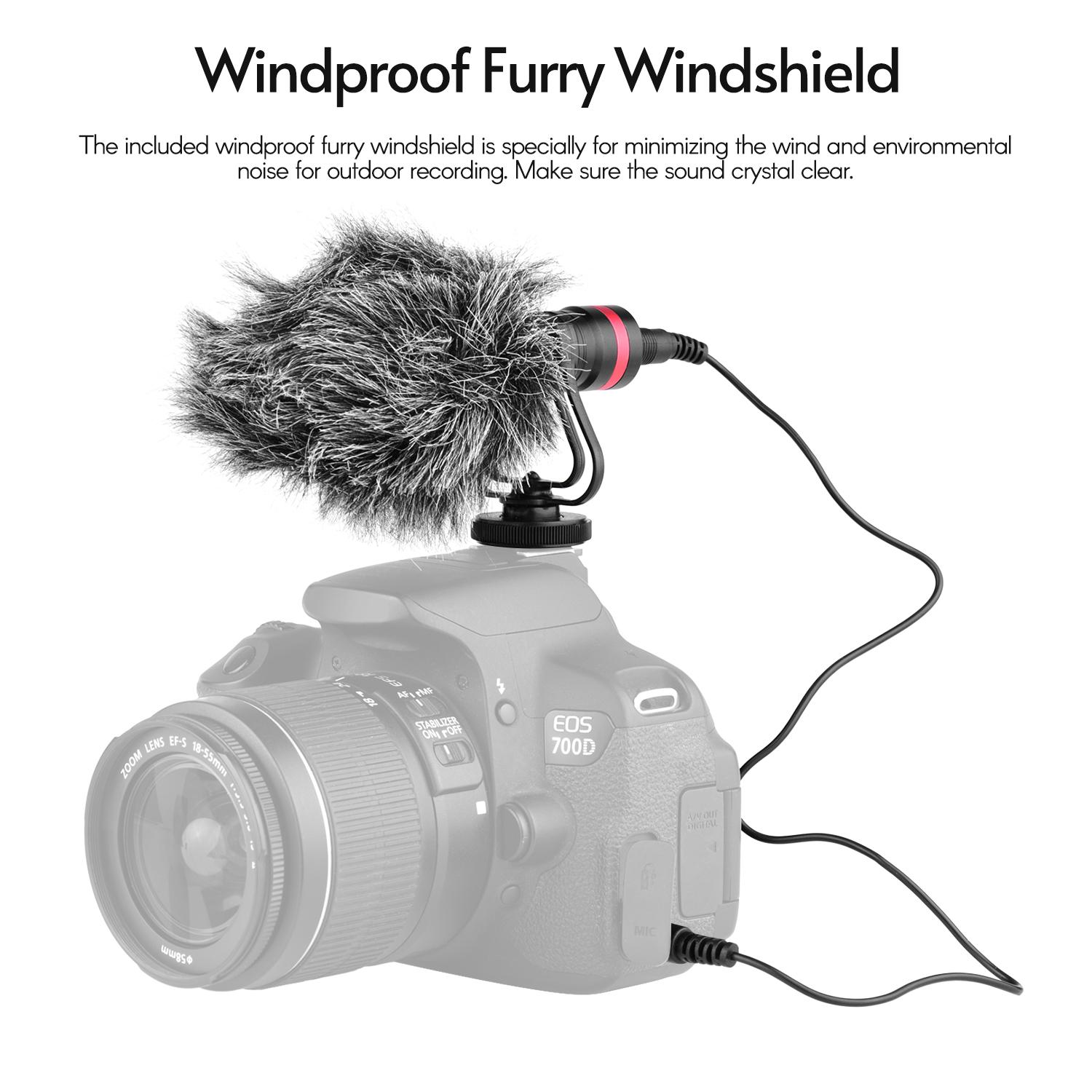 Micrô ngưng tụ định hướng Cardioid với Ngàm chống sốc Cáp đầu ra âm thanh TRS và TRRS 3,5 mm