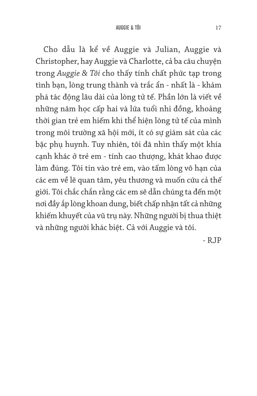 Auggie & Tôi: Ba Câu Chuyện Về Điều Kỳ Diệu