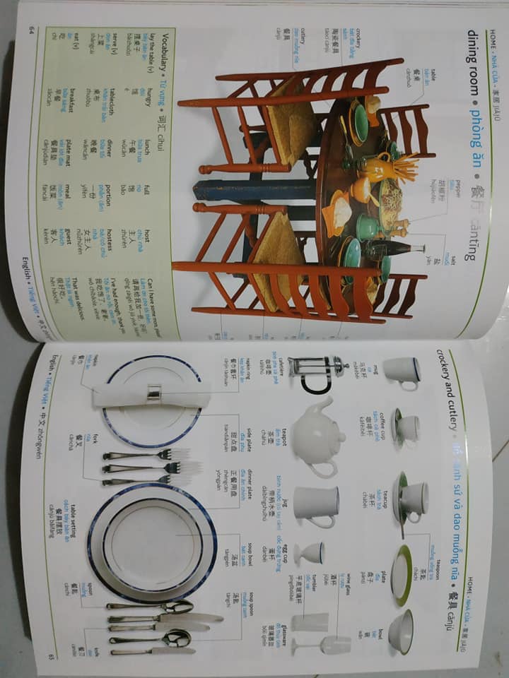 Combo 2 sách Từ điển hình ảnh Tam Ngữ Trung Anh Việt – Visual English Vietnamese Chinese Trilingual Dictionary +101 Thông Điệp Thay Đổi Cuộc Đời Phụ Nữ+DVD tài liệu