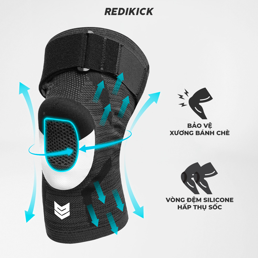 Băng gối Redikick Knee Shield Pro Phản quang  - BG23001