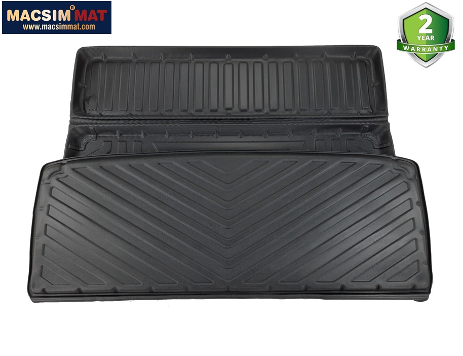 Thảm lót cốp xe ô tô Mercedes GLS 2015 - 2019 nhãn hiệu Macsim chất liệu TPV cao cấp màu đen hàng loại 2