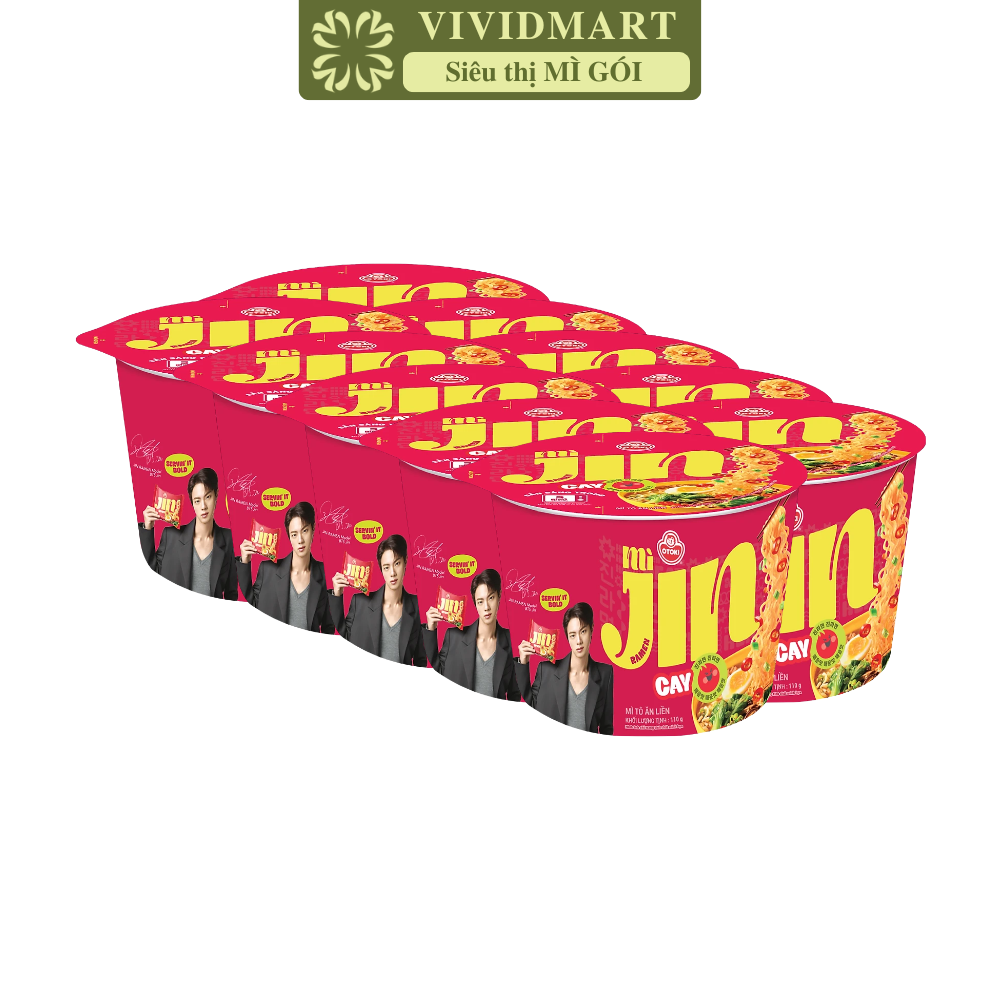OTTOGI - Mì tô Jin hương vị Cay, Mì Cay Jin tô, Mì tô Jin Cay, Mì tô Hàn Quốc, Mì tô Ottogi ăn liền (110g/tô)