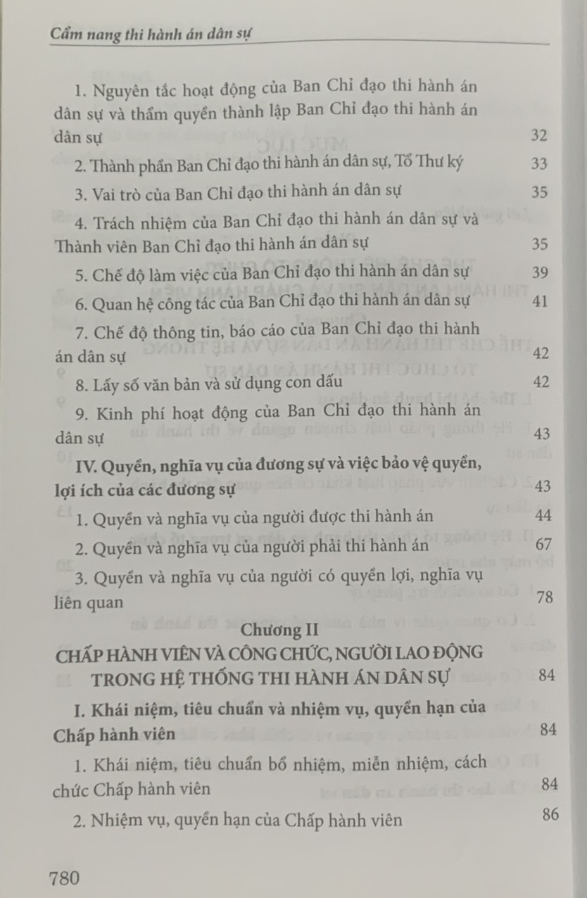 Cẩm nang thi hành án dân sự (Tái bản lần thứ hai, có sửa đổi, bổ sung)