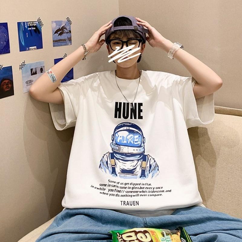 Áo thun nam nữ unisex basic tee form rộng cổ tròn cotton oversize trắng đen ulzzang giá rẻ in cool ngầu freesize HUNE