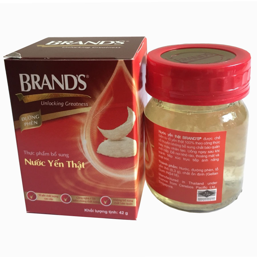 Combo 2 hộp nước tổ yến thiên nhiên Brand's 12 hũ x 42g