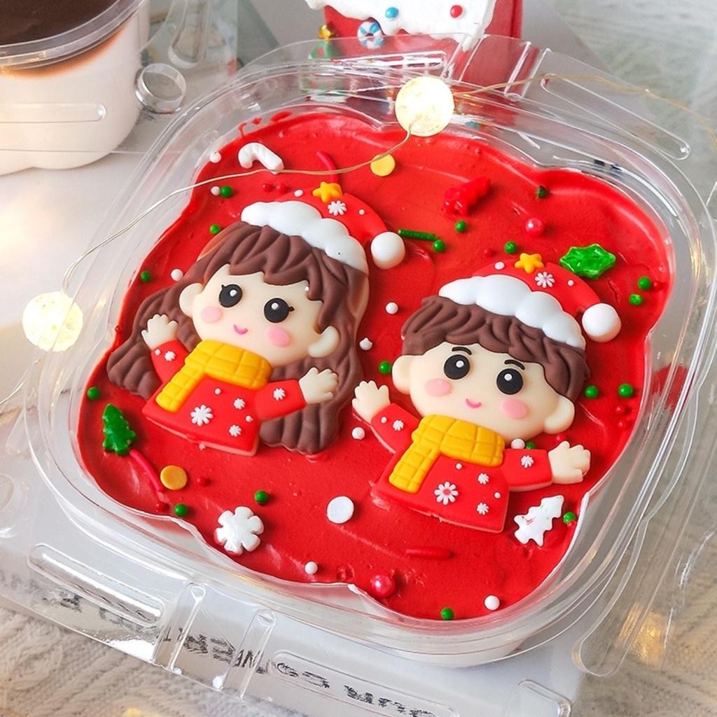 50 Hộp Đựng Bánh Mouse Bằng Nhựa Có Quai Xách