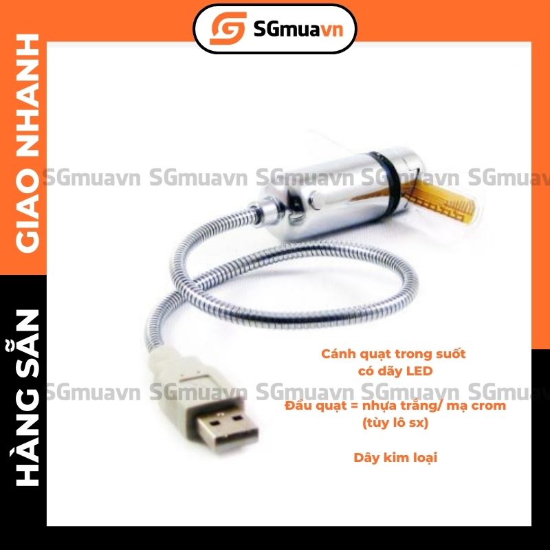 Quạt USB tích hợp Đồng hồ Đèn LED công nghệ hiện đại màu sắc thời trang phù hợp trang trí làm quà tặng