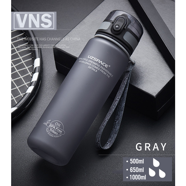 Bình Nước Thể Thao Chất Liệu TriTan UZSPACE - BPA Free An Toàn Cho Sức Khỏe, Chịu nhiệt -20°C~96°C