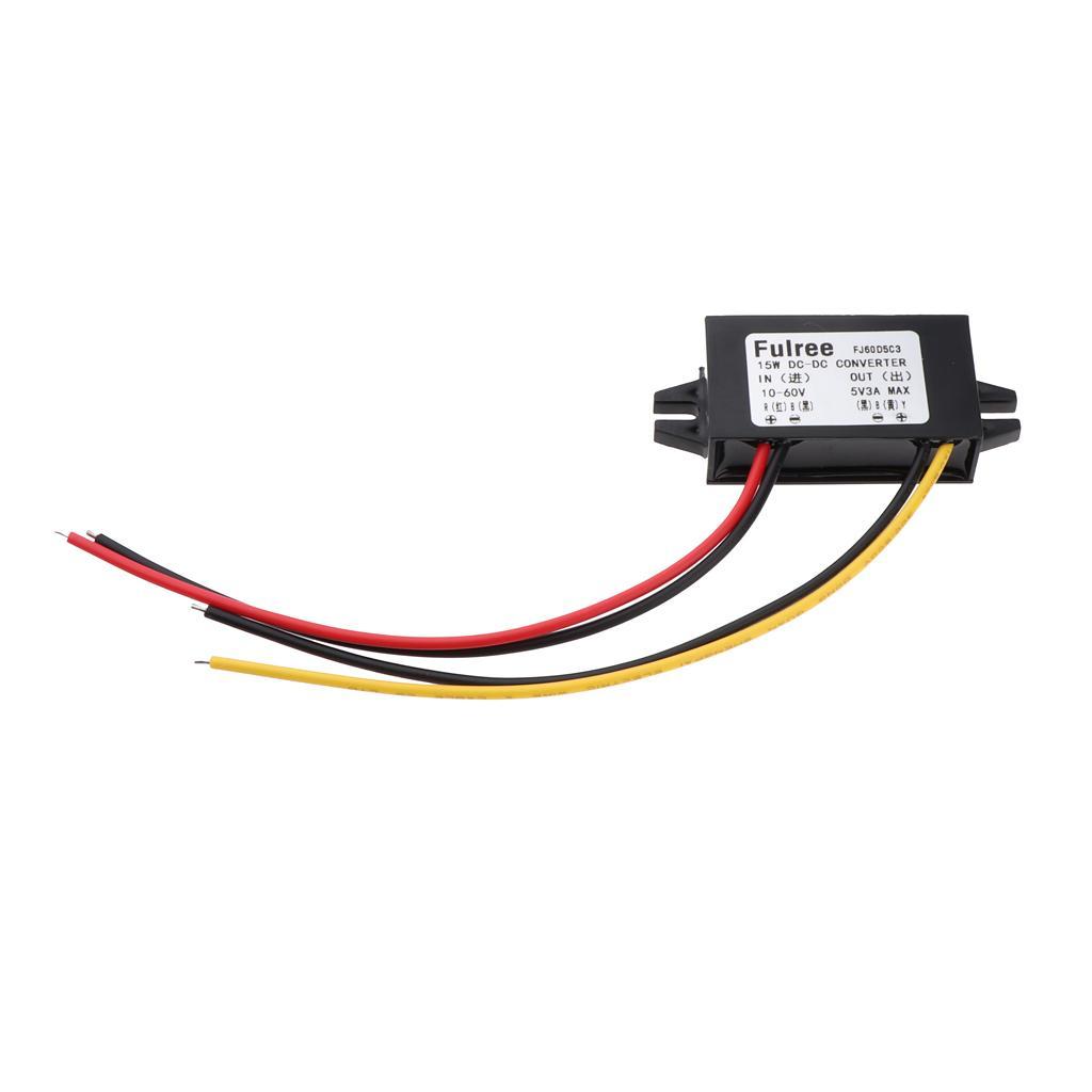 10-60V To 5V 3A 15W DC/DC Buck Converter  Car  Module