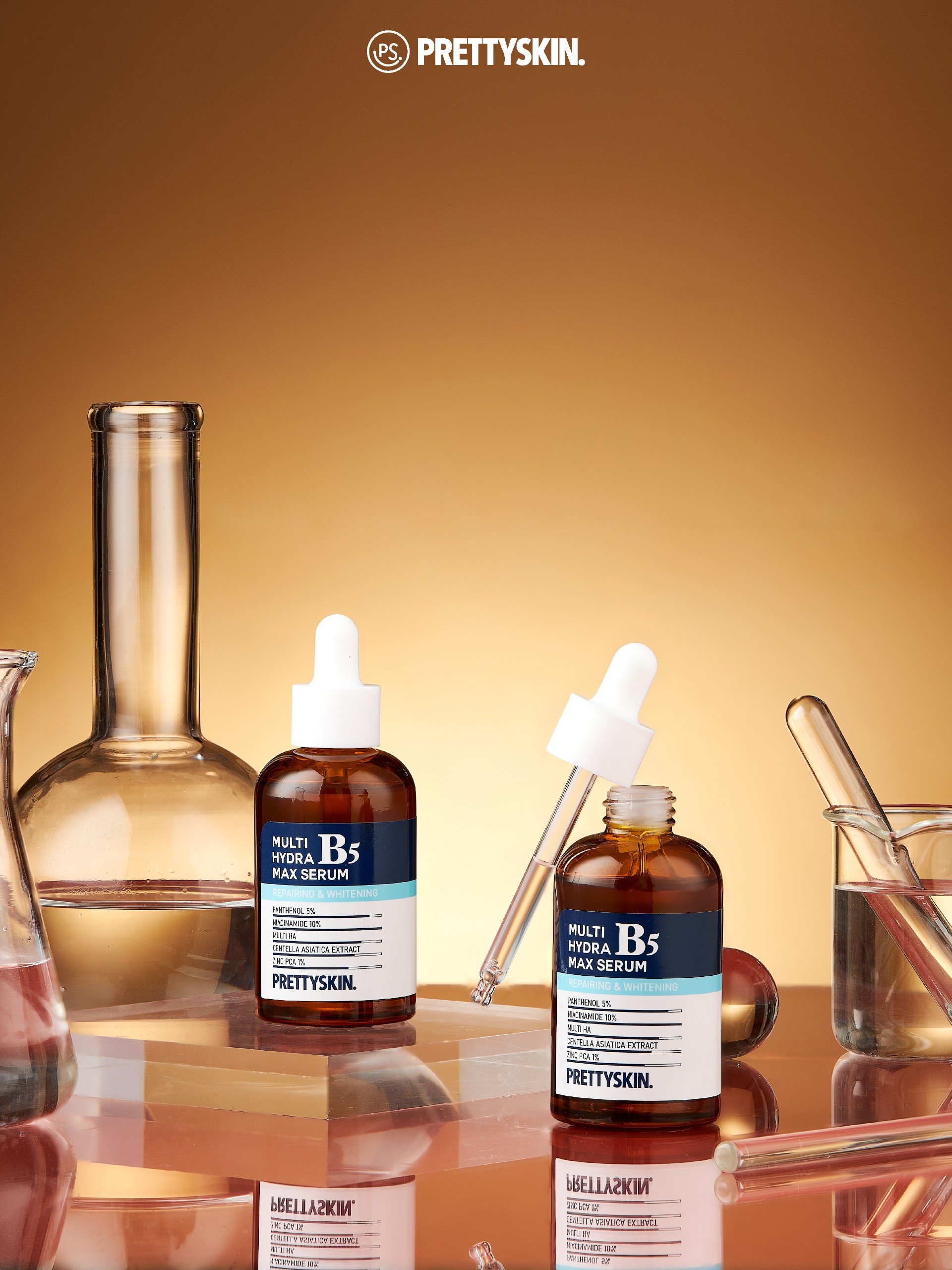 Serum B5 Multi Hydra Max Prettyskin giúp phục hồi dưỡng trắng dành cho da dầu mụn, da khô 50ml