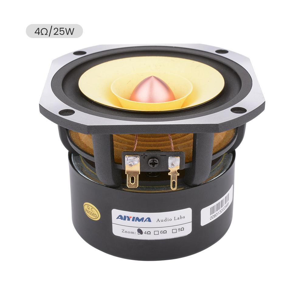 AIYIMA 4 inch Audio Full Loa Trình điều khiển Color: Square 8 Ohm Speaker
