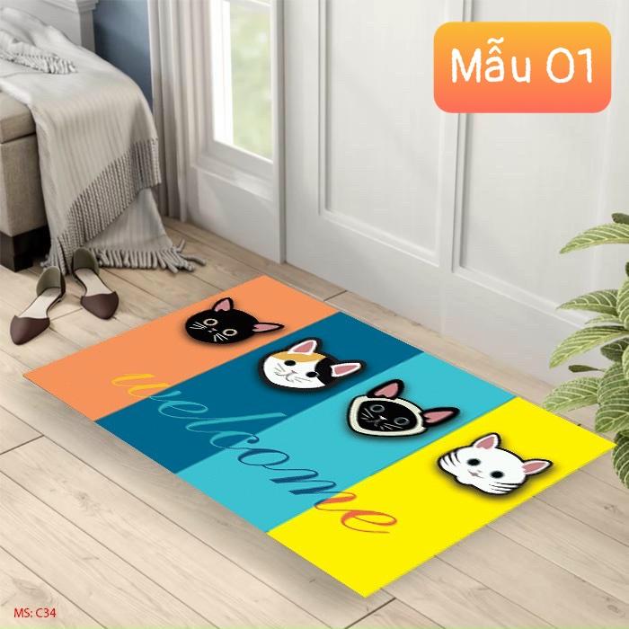 THẢM LAU CHÂN 3D CHỐNG TRƠN TRƯỢT 40x60CM