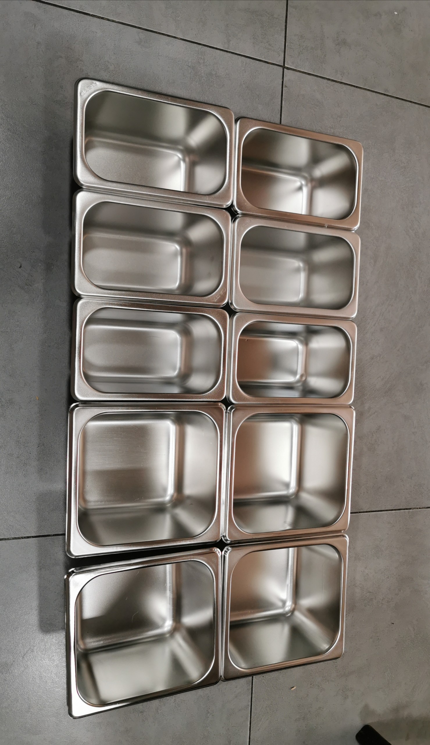 bộ 10 khay inox đựng thạch có 2 kích thướt