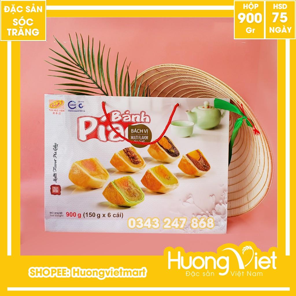 Hộp quà tết bánh Pía Thượng Hạng 6 vị Tân Huê Viên, bánh pía Bách Vị gồm 6 loại khác nhau