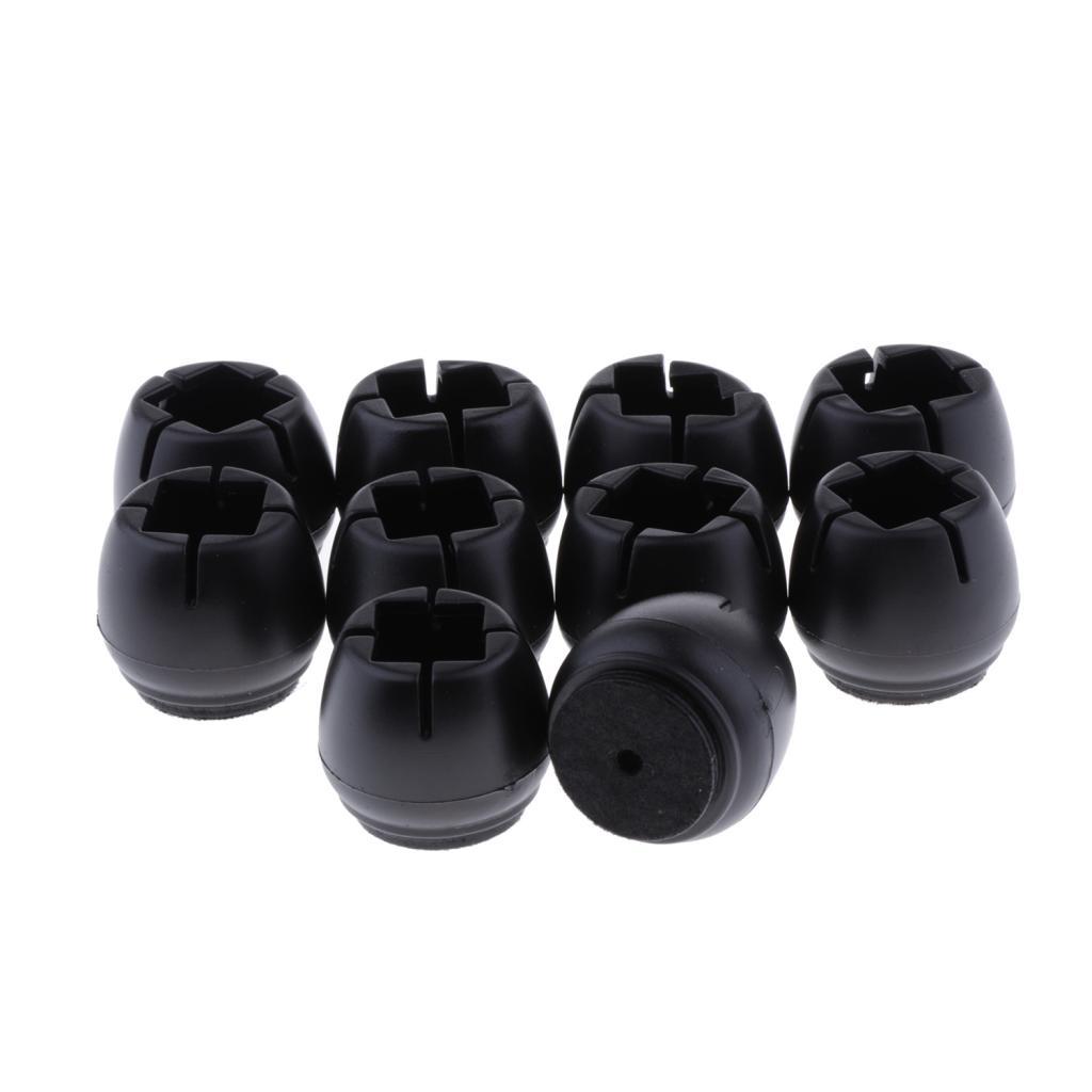 10pcs Chair Leg Caps Wood Furniture Floor Protectors Table Glides