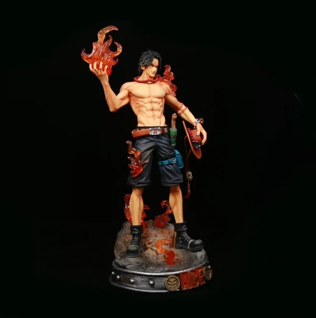 Mô hình nhân vật Ace hỏa quyền đứng Led 32cm - Anime one piece