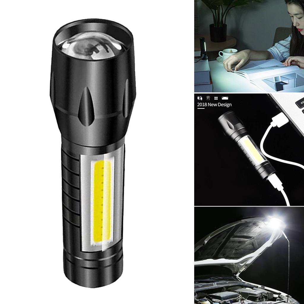 Rechargeable COB LED Slim Work Light Bright Flashlight Camping Outdoor Mini Lamp