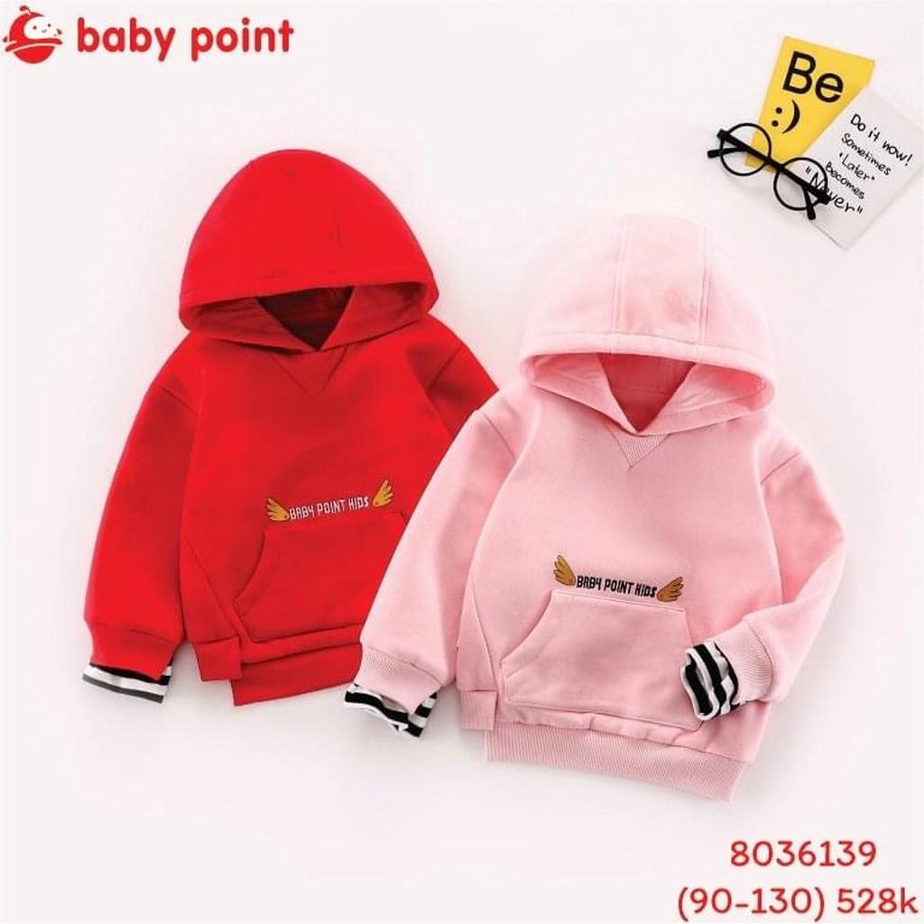 Áo Hoodie Nỉ Da Cá, Áo Tay Dài Có Mũ Cho Bé Gái