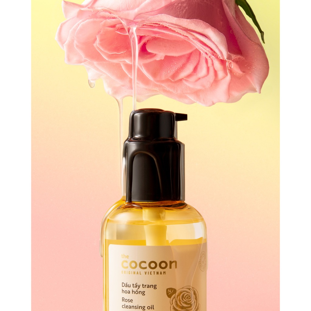 Dầu tẩy trang hoa hồng Cocoon 310ml tẩy sạch lớp makeup &amp; dưỡng ẩm thuần chay