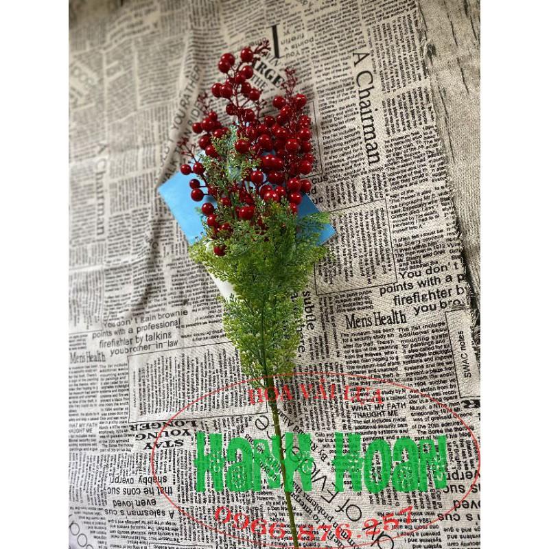 Cành quả cherry, đào đông cao 75cm trang trí - Cây quả giả