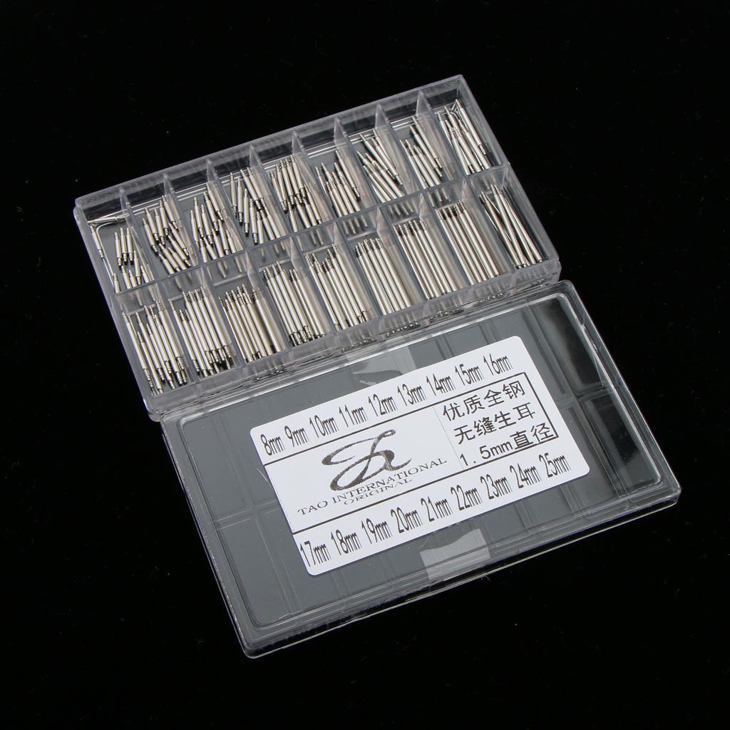 2X 180 Pieces Professional Stainless Steel Watch Spring Bar Strap Pins 1.5mm