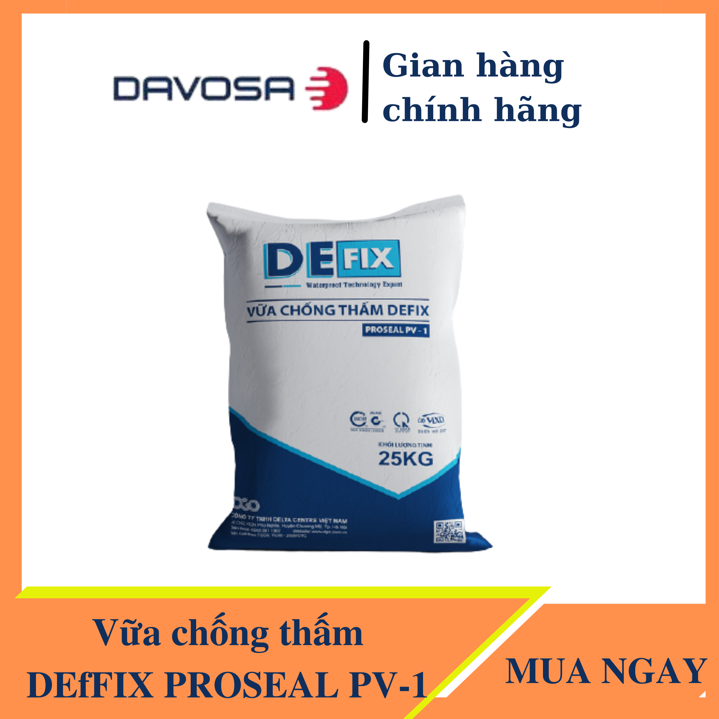 Vữa chống thấm DEFIX PROSEAL PV-1