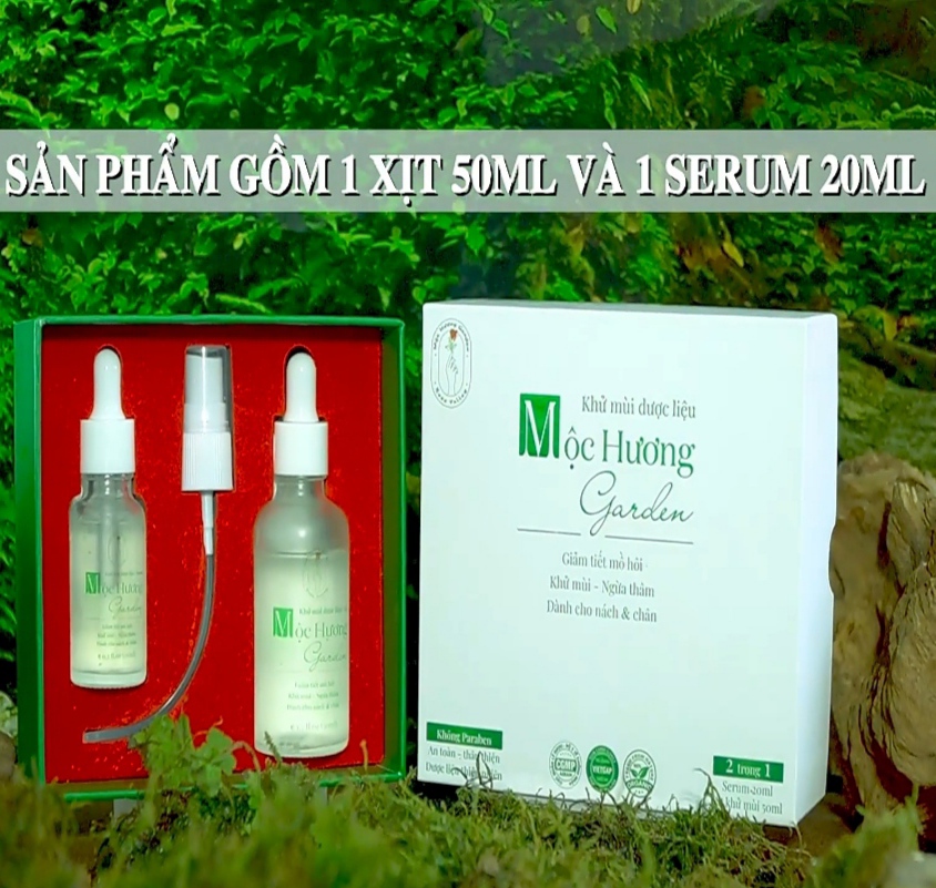 Khử mùi dược liệu Mộc Hương Garden Thanh Mộc Hương giảm tiết mồ hôi cho nách và chân 30ml