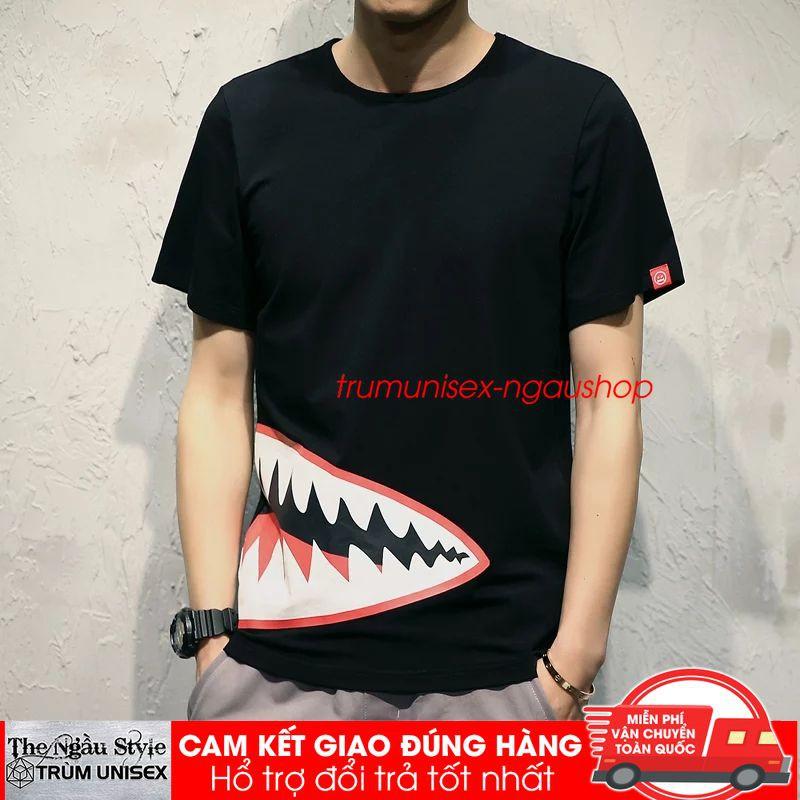 Áo thun Stee nam tay lỡ unisex form rộng overtee SHARK LAMIKA 2 chất vải cotton xịn Trumunisex