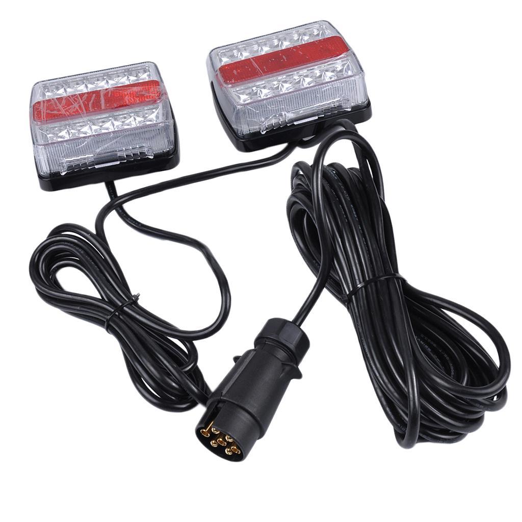 2pcs Universal LED Tail Lamp Rear Pause Lamp Stop Stop Light For Trailer