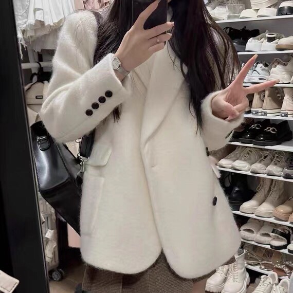 Áo Khoác Dạ Ép Bông Có Cầu Vai Siêu Đứng Form Twillight Snow