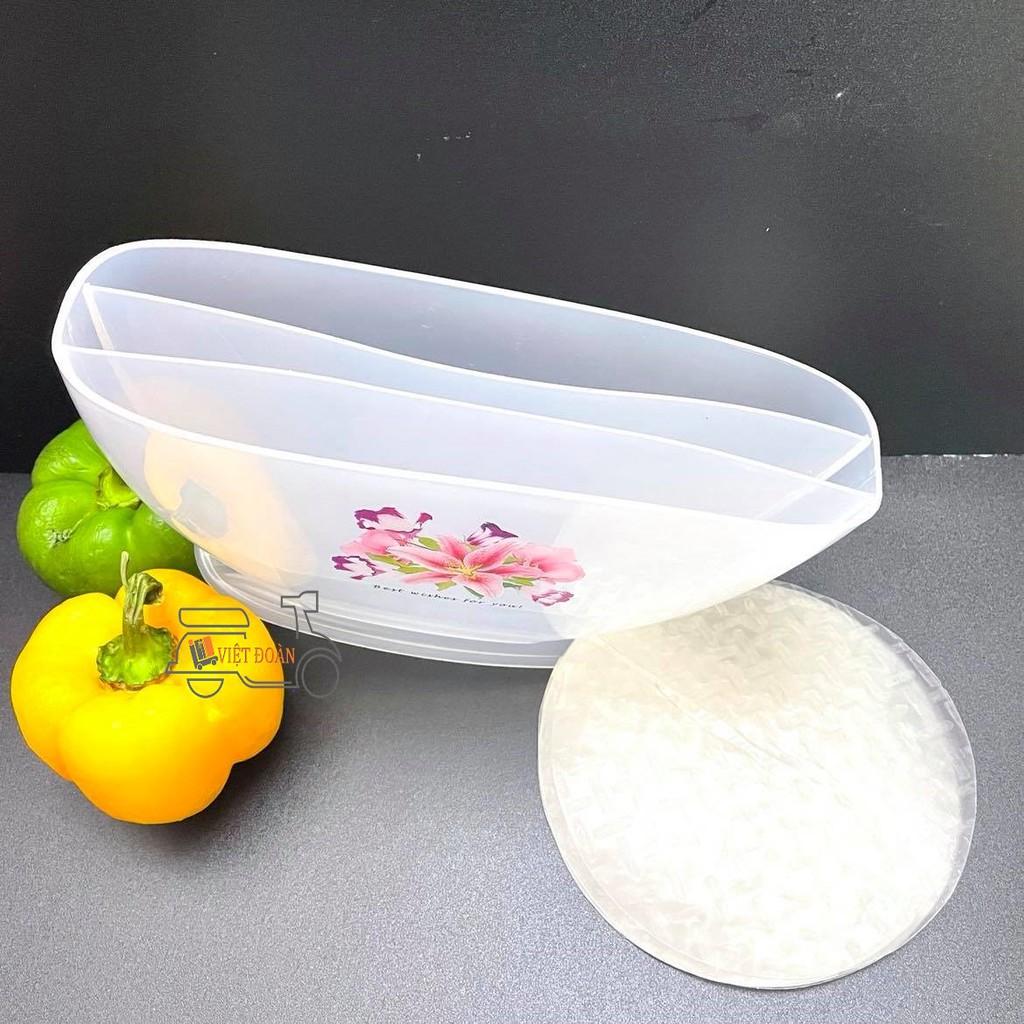 TÔ NHÚNG bánh tráng 3 NGĂN - SIZE TO. Đồ dùng cho quán ăn, gia đình