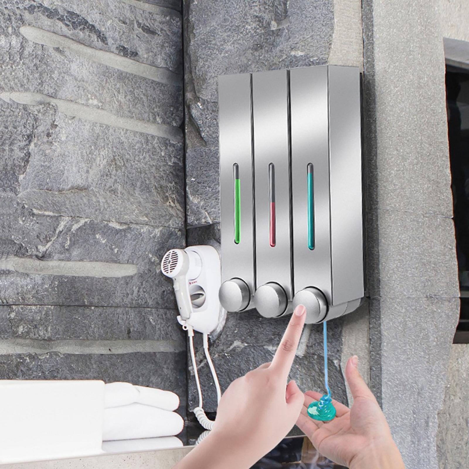 2x Bathroom Soap Dispenser Shower Shampoo Gel Pump Bottle Home Hotel Cafe