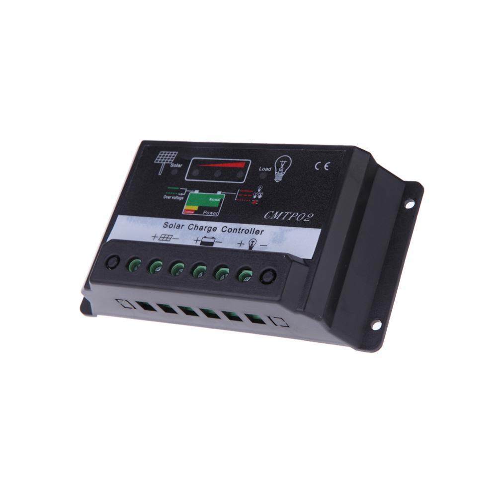 12V/24V 30A Automatic Solar Panel Battery Regulator Charge Controller-Black