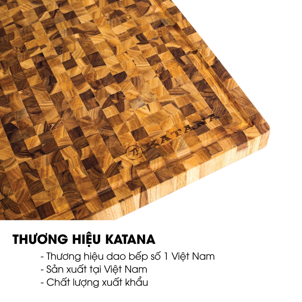 Thớt vuông gỗ Teak cao cấp cỡ lớn - KT07