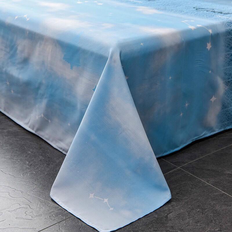 Bộ chăn ga gối Cotton poly M2T Bedding Good night, vỏ chăn mền, drap nệm và 2 vỏ gối