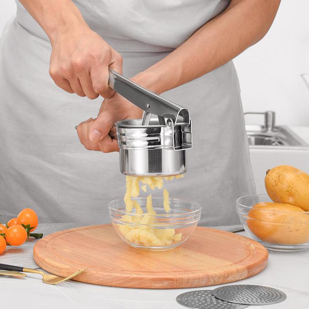 3 In 1 Stainless Steel Masher Fruit Vegetable Press Juicer Crusher Squeezer